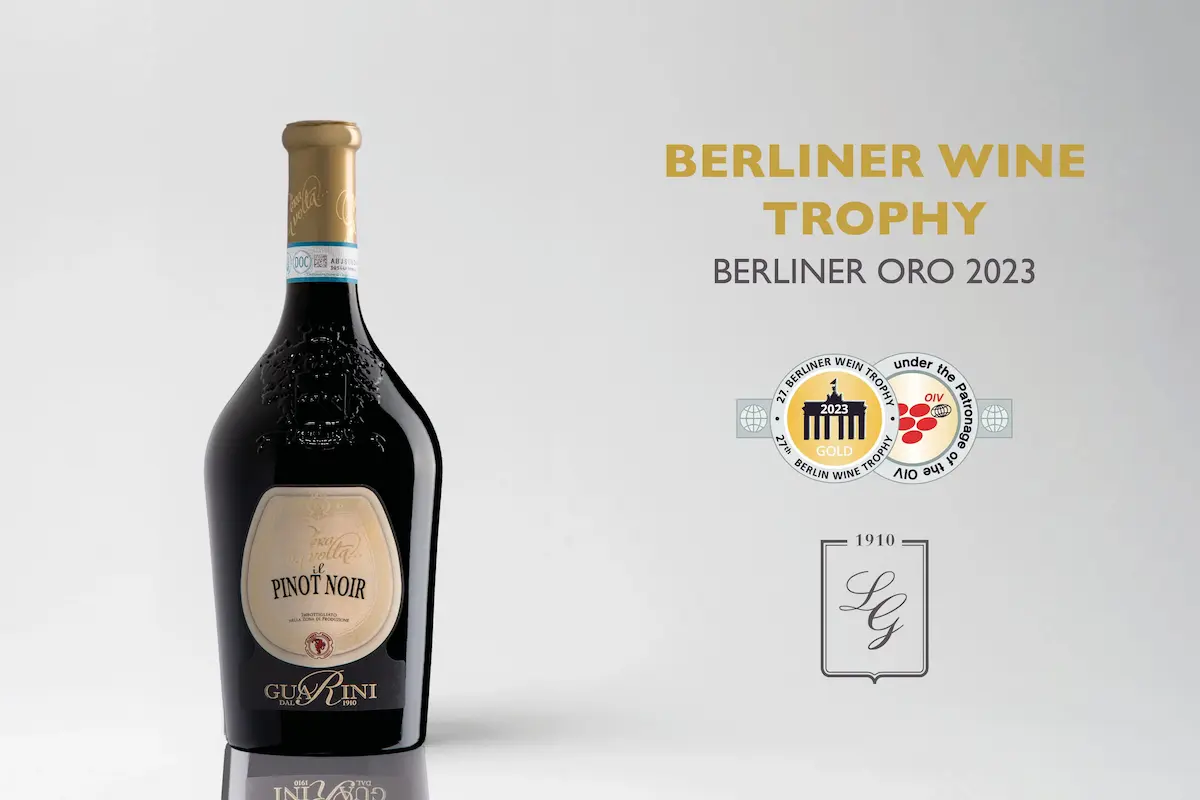 Nel 2023 il nostro Pinot Noir DOC ha trionfato con la Medaglia d'Oro al Berliner Wine Trophy - Losito e Guarini